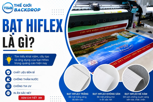 Bạt Hiflex là gì? Đặc điểm, phân loại và ứng dụng trong thi công backdrop sự kiện