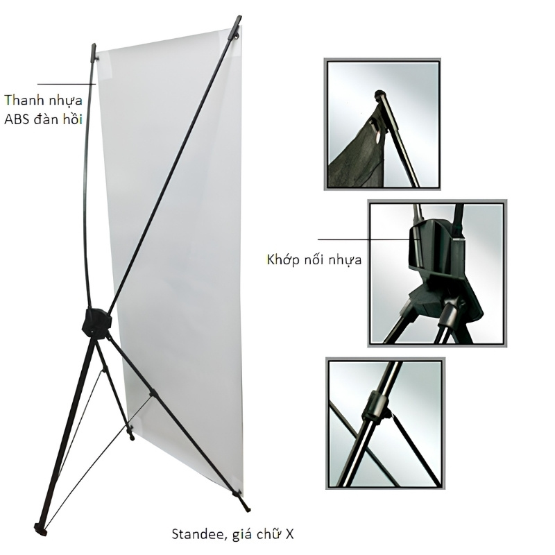 C&aacute;ch lắp standee chữ X