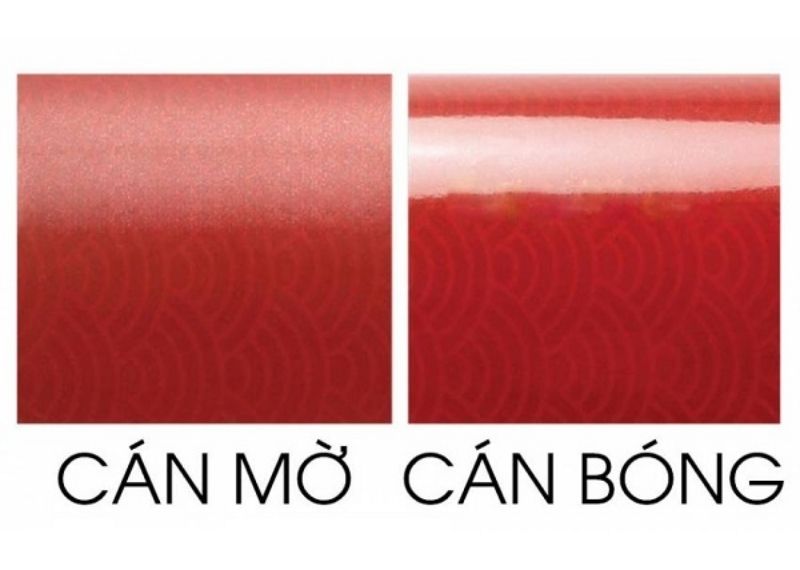So sánh cán mờ và cán bóng