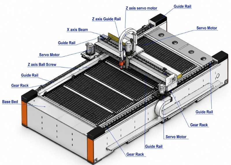 Cấu tạo máy cắt CNC