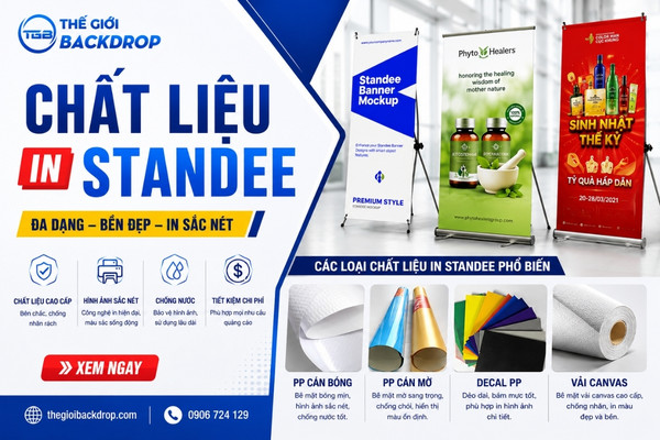 Tổng Hợp Chất Liệu In Standee Phổ Biến Và Cách Chọn Đúng Cho Từng Nhu Cầu