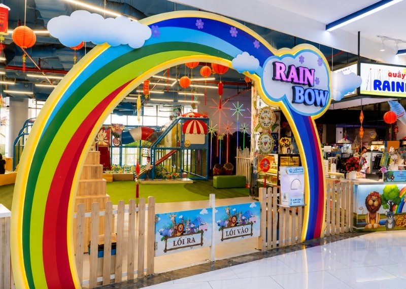 Cổng ch&agrave;o khu vui chơi Rainbow