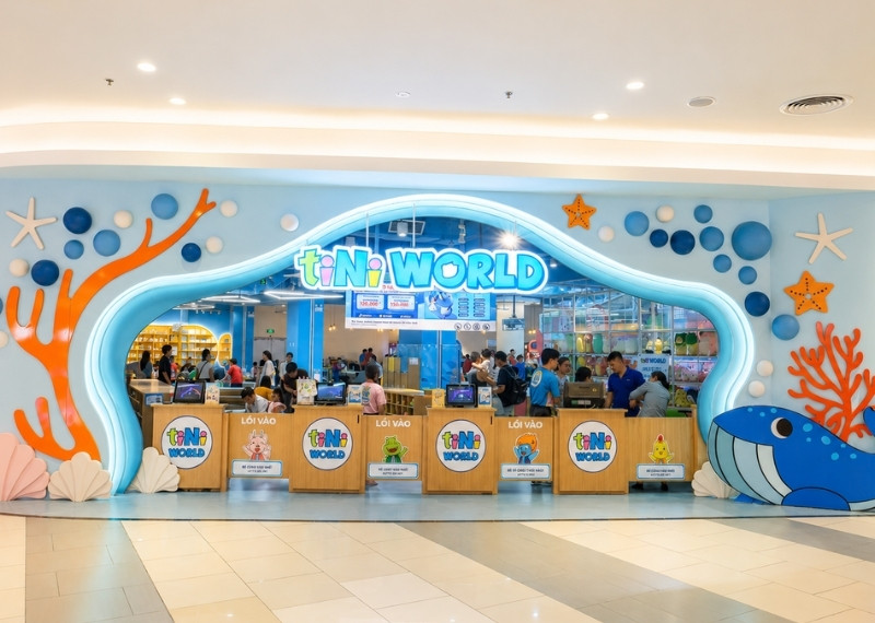 Cổng ch&agrave;o khu vui chơi Tini World