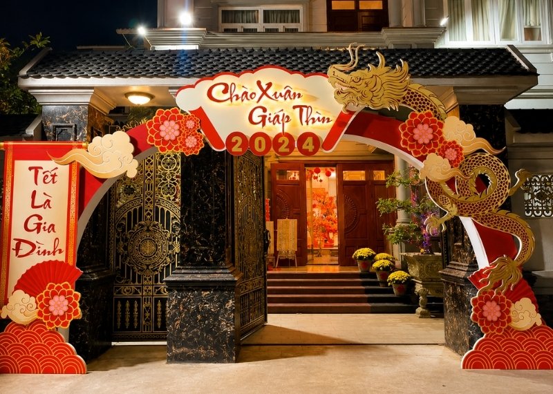 Cổng ch&agrave;o Tết xu&acirc;n Gi&aacute;p Th&igrave;n