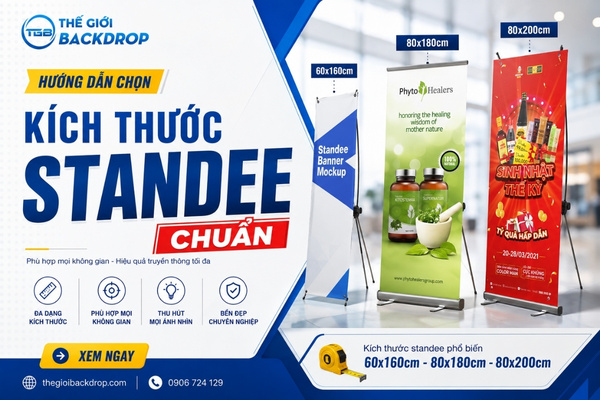 Bảng Kích Thước Standee Chuẩn Đầy Đủ Theo Từng Loại