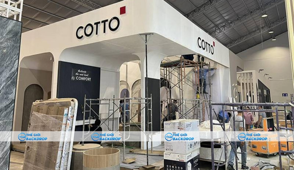 Thi c&ocirc;ng gian h&agrave;ng triển l&atilde;m Cotto